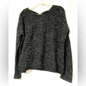 Forever 21 Black and White chunky knit sweater. Criss cross Straps on back